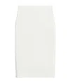 Max Mara Eden Double Cotton Canvas Midi Skirt In White
