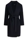 Max Mara Mid-length Wool Coat In Blue