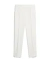 Max Mara Stretch Cotton-blend Trousers In White