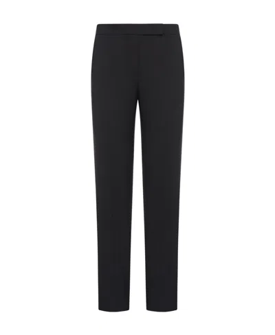 Max Mara Mid-rise Straight-leg Trousers In Black
