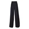 Max Mara Mid-rise Wide Leg Trousers In Nero