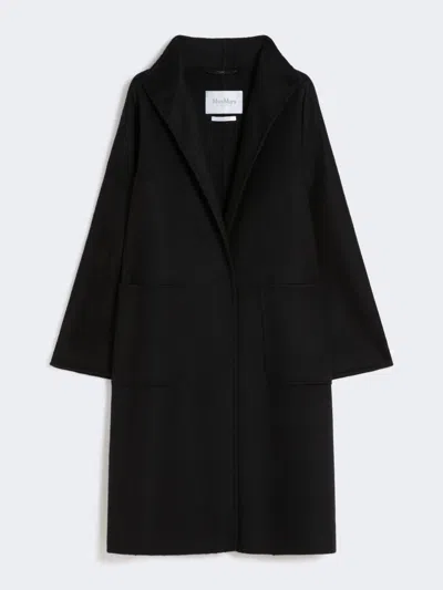 Max Mara Midi Cashmere Cardigan Coat In Black