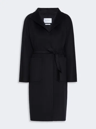 Max Mara Midi Cashmere Cardigan Coat In Black