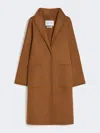 Max Mara Midi Cashmere Cardigan Coat In Brown
