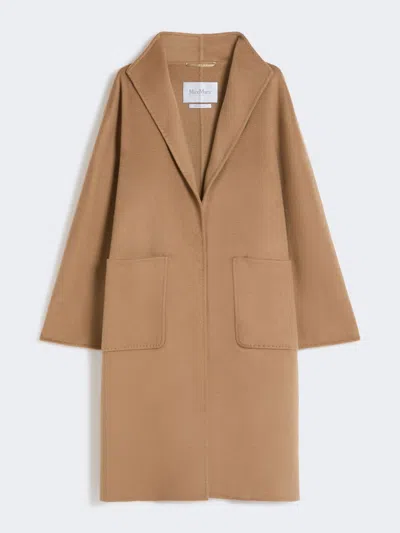 Max Mara Midi Cashmere Cardigan Coat In Brown