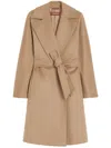 Max Mara Belt-fastening Coat In Brown