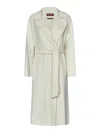Max Mara Cles Coat In Cream