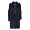 Max Mara Midi Coat In Alpaca And Wool Blend In Blue