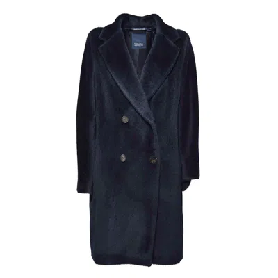 Max Mara Midi Coat In Alpaca And Wool Blend In Blue