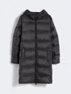 Max Mara Midi Down Jacket In Water-repellent Technical Fabric In Black
