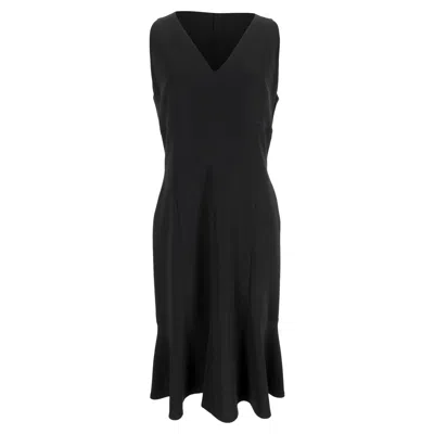 Max Mara Midi Dress In Black Polyester