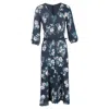 Max Mara Midi Dress With Belt In Floral-print Silk In Multi