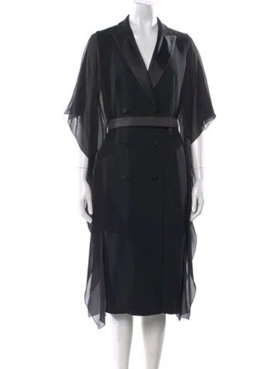 Pre-owned Max Mara Midi Length Dress In Black
