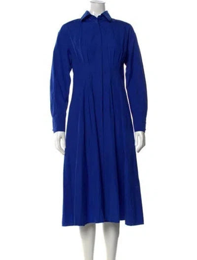 Pre-owned Max Mara Midi Length Dress In Blue