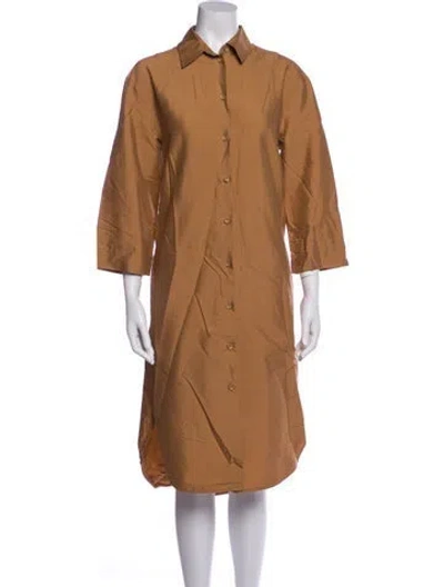 Pre-owned Max Mara Midi Length Dress In Brown