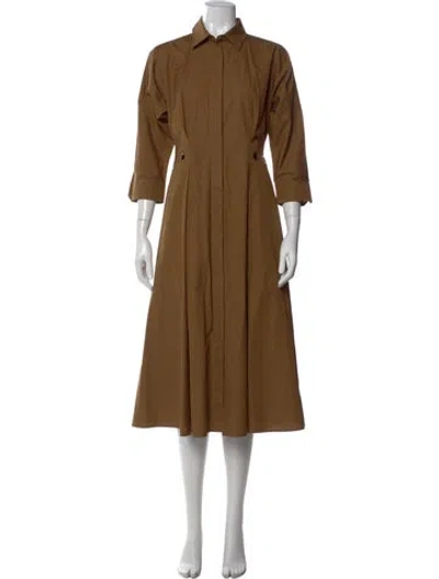 Pre-owned Max Mara Midi Length Dress In Brown