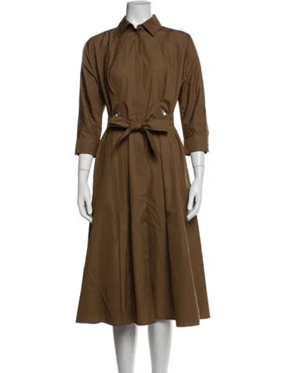 Pre-owned Max Mara Midi Length Dress In Brown