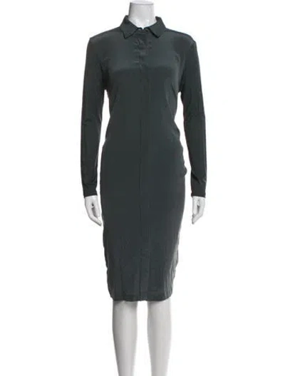 Pre-owned Max Mara Midi Length Dress In Green