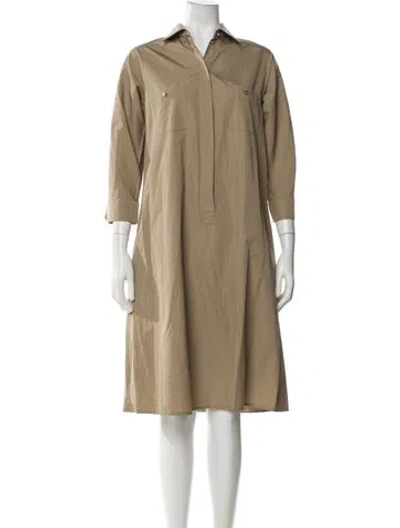 Pre-owned Max Mara Midi Length Dress In Neutral