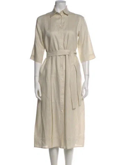 Pre-owned Max Mara Midi Length Dress In Neutral