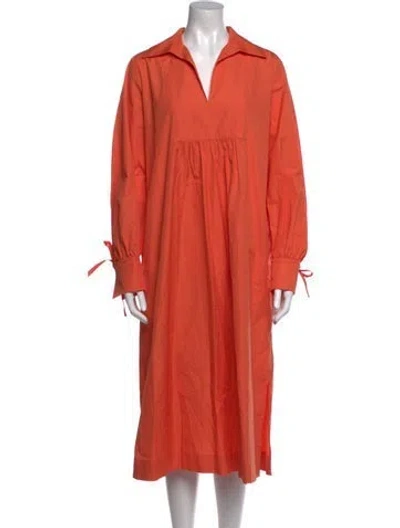 Pre-owned Max Mara Midi Length Dress In Orange