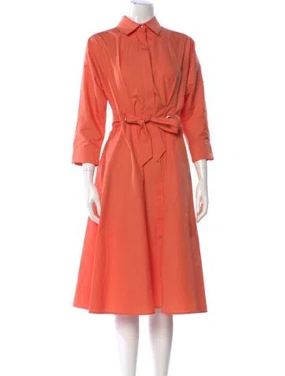 Pre-owned Max Mara Midi Length Dress In Orange