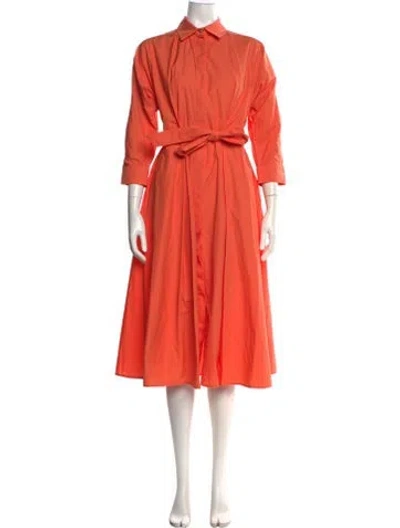 Pre-owned Max Mara Midi Length Dress In Orange