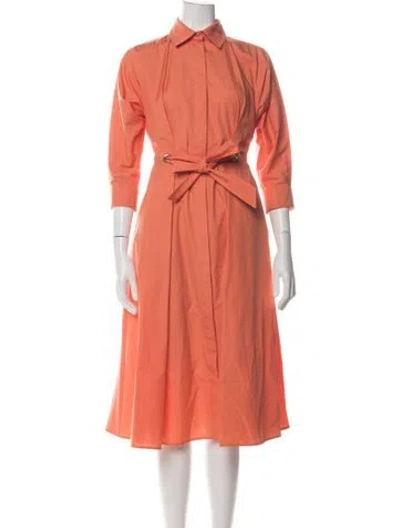Pre-owned Max Mara Midi Length Dress In Orange