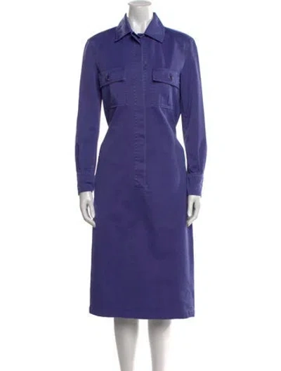 Pre-owned Max Mara Midi Length Dress In Purple