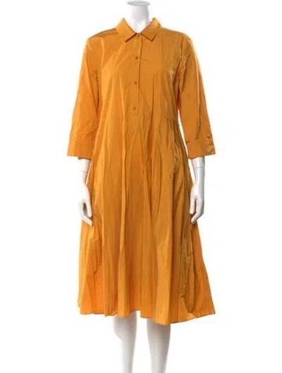 Pre-owned Max Mara Midi Length Dress In Yellow
