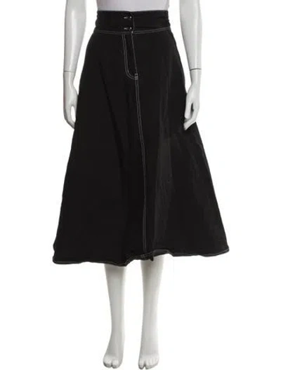 Pre-owned Max Mara Midi Length Skirt In Black