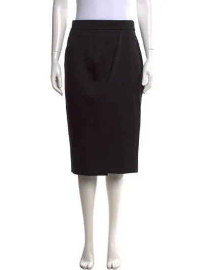 Pre-owned Max Mara Midi Length Skirt In Black