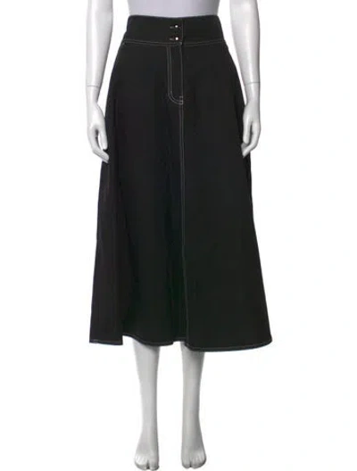 Pre-owned Max Mara Midi Length Skirt In Black