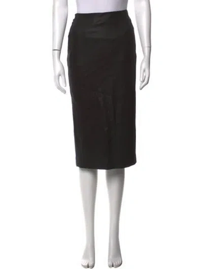 Pre-owned Max Mara Midi Length Skirt In Black