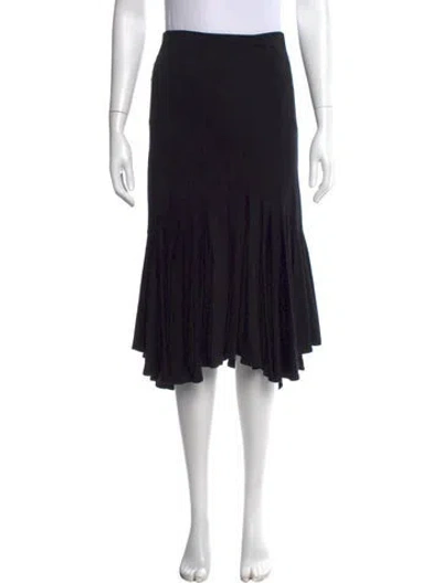 Pre-owned Max Mara Midi Length Skirt In Black