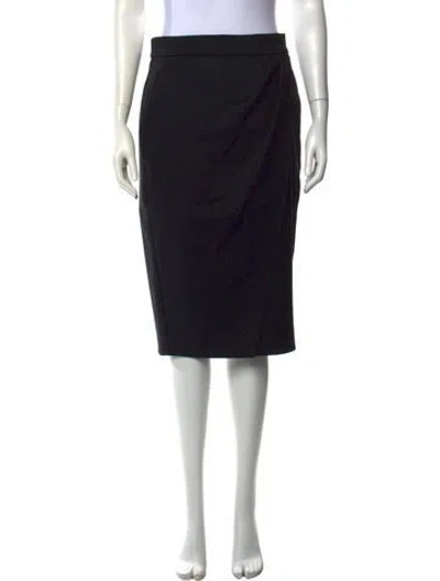 Pre-owned Max Mara Midi Length Skirt In Black