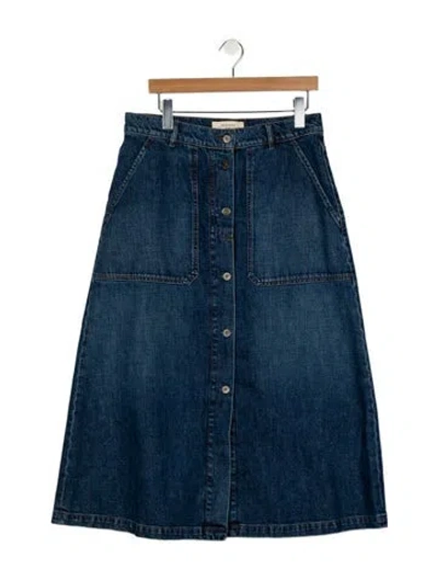 Pre-owned Max Mara Midi Length Skirt In Blue