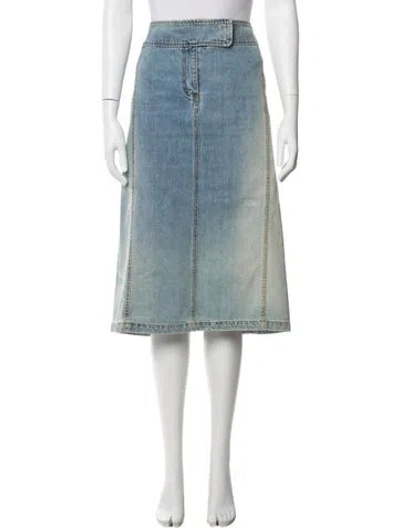 Pre-owned Max Mara Midi Length Skirt In Blue