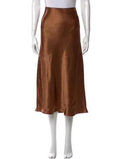 Pre-owned Max Mara Midi Length Skirt In Brown