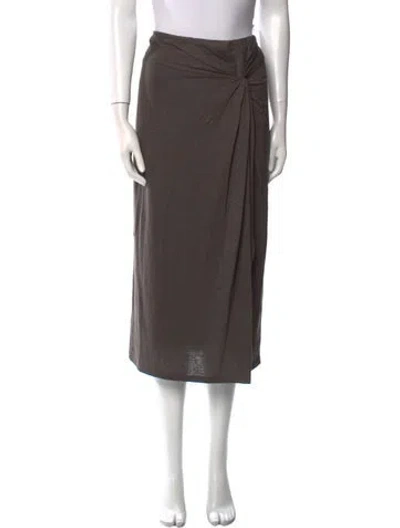 Pre-owned Max Mara Midi Length Skirt In Brown