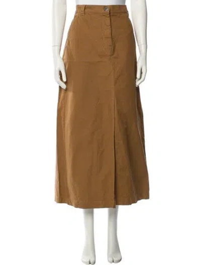 Pre-owned Max Mara Midi Length Skirt In Brown