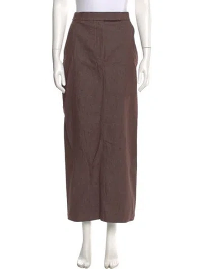 Pre-owned Max Mara Midi Length Skirt In Brown