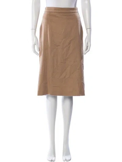 Pre-owned Max Mara Midi Length Skirt In Brown