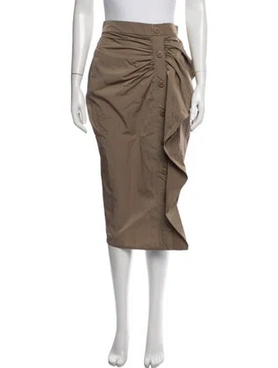 Pre-owned Max Mara Midi Length Skirt In Brown