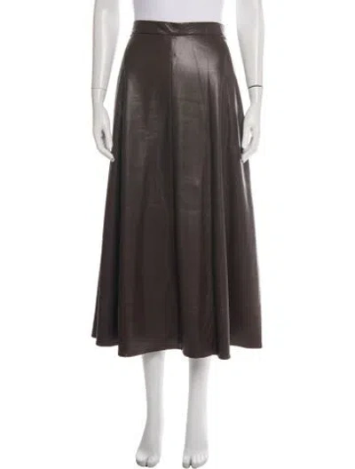 Pre-owned Max Mara Midi Length Skirt In Brown