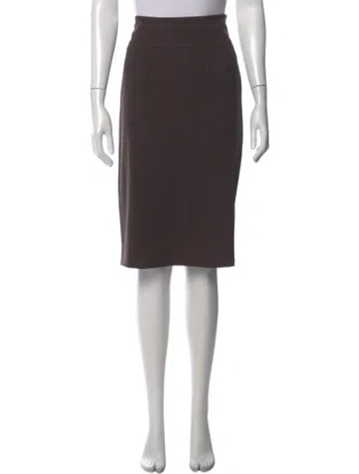 Pre-owned Max Mara Midi Length Skirt In Brown