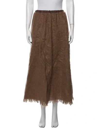Pre-owned Max Mara Midi Length Skirt In Brown