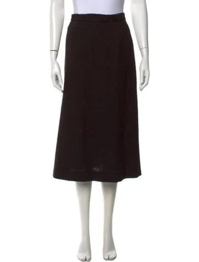 Pre-owned Max Mara Midi Length Skirt In Brown