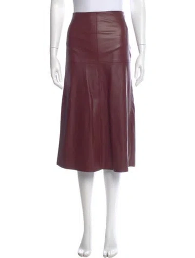 Pre-owned Max Mara Midi Length Skirt In Burgundy