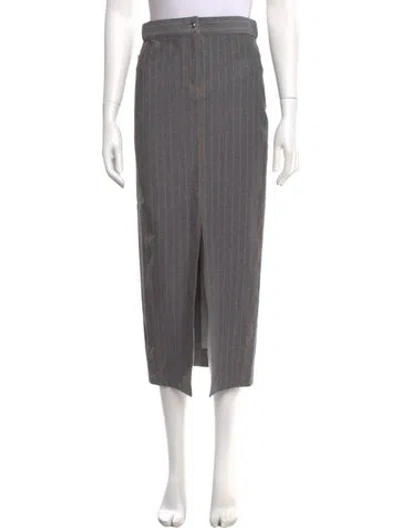 Pre-owned Max Mara Midi Length Skirt In Gray